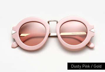 Karen Walker Maze Sunglasses - Dusty Pink / Gold Metal