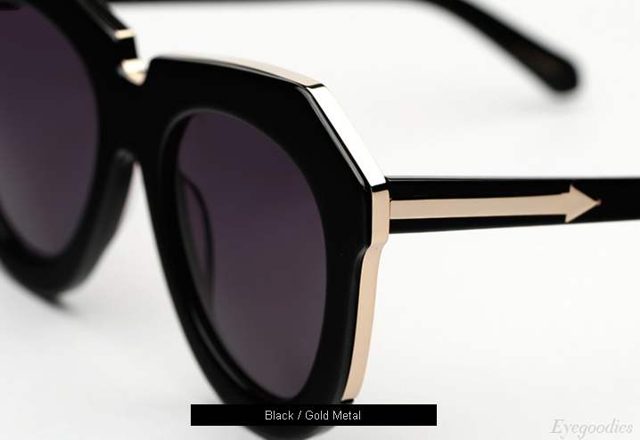 Karen Walker One Meadow sunglasses - Black / Gold Metal