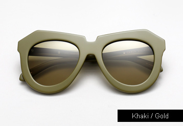 Karen Walker One Meadow sunglasses - Khaki / Gold Metal