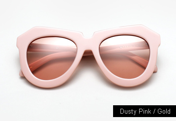 Karen Walker One Meadow sunglasses - Dusty Pink / Gold Metal