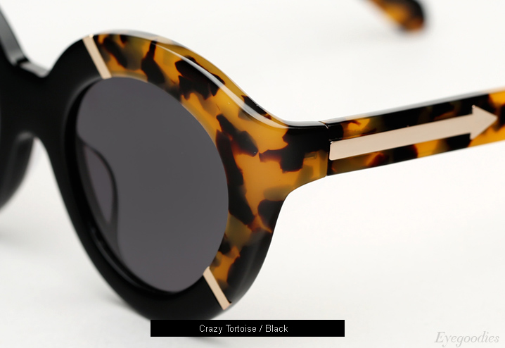 Karen Walker Flowerpatch sunglasses - Crazy Tortoise / Black