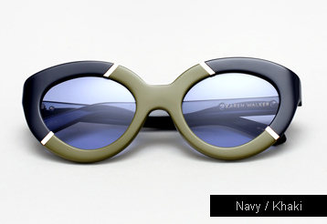 Karen Walker Flowerpatch sunglasses - Navy / Khaki