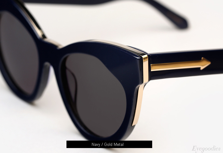 Karen Walker Starburst sunglasses - Navy / Gold Metal