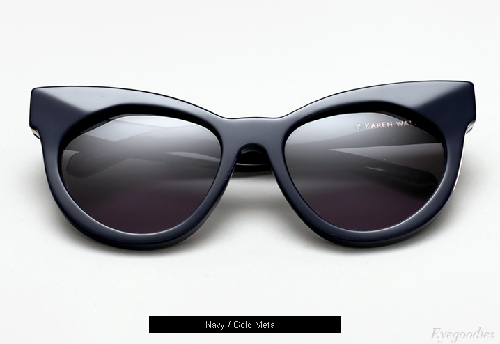 Karen Walker Starburst sunglasses - Navy / Gold Metal