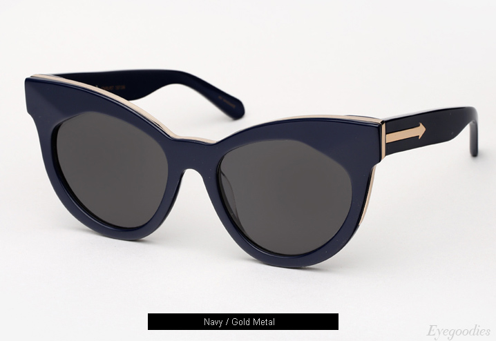 Karen Walker Starburst sunglasses - Navy / Gold Metal