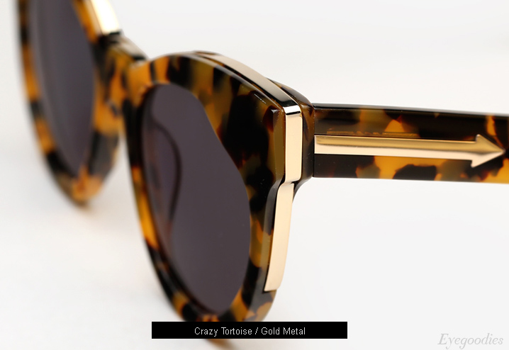 Karen Walker Starburst sunglasses - Crazy Tortoise / Gold Metal