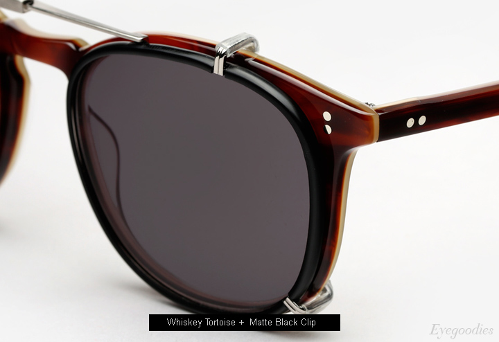 Garrett Leight Kinney Whiskey Tortoise + Matte Black Clip