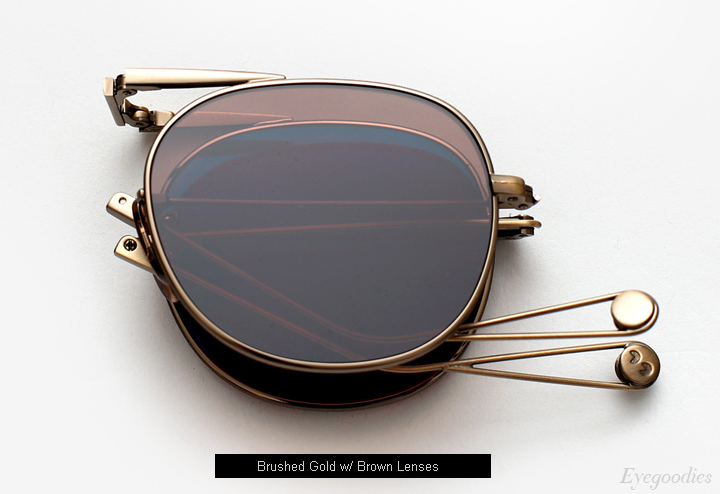 Garrett Leight Van Buren Sunglasses - Brushed Gold