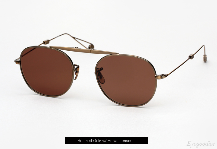 Garrett Leight Van Buren Sunglasses - Brushed Gold