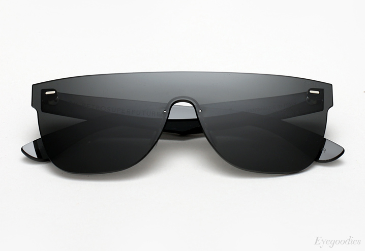 Super Flat Top Tuttolente Black Sunglasses