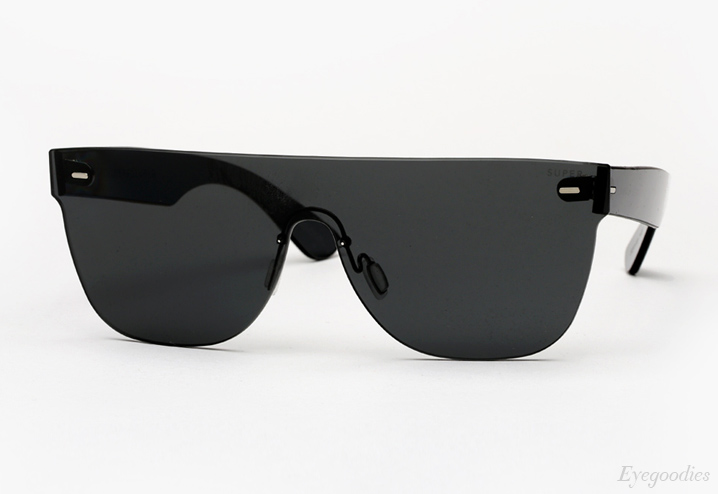 Super Flat Top Tuttolente Black Sunglasses