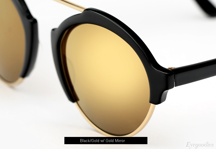 Illesteva Milan 3 sunglasses - Black with Gold Mirror