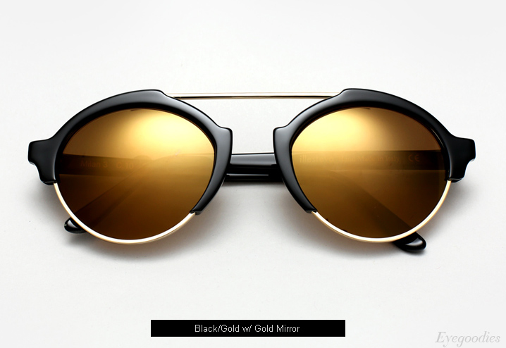 Illesteva Milan 3 sunglasses - Black with Gold Mirror