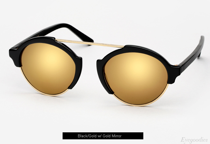 Illesteva Milan 3 sunglasses - Black with Gold Mirror