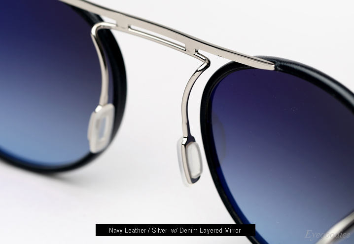 Garrett Leight Cordova sunglasses - Navy Leather