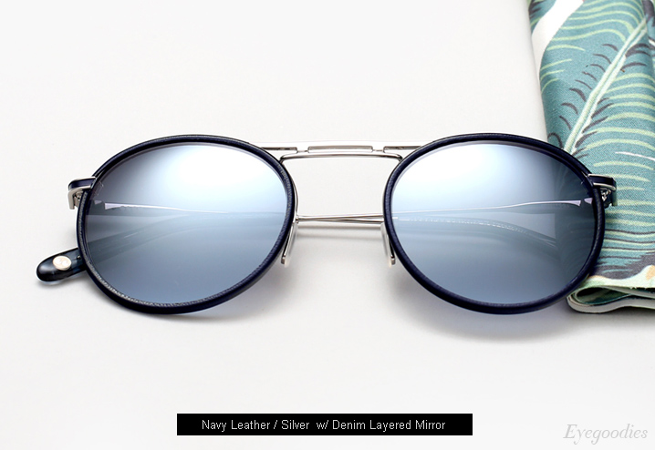 Garrett Leight Cordova sunglasses - Navy Leather