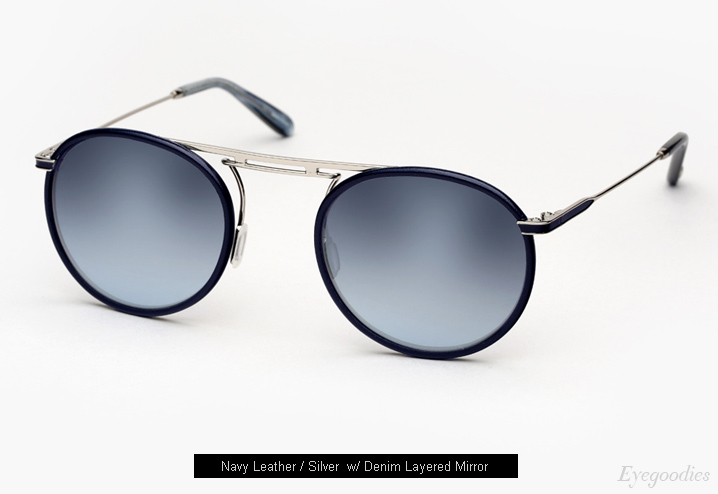 Garrett Leight Cordova sunglasses - Navy Leather