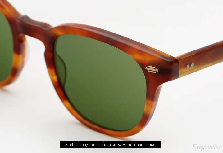 Garrett Leight Warren Sunglasses - Matte Honey Amber Tortoise