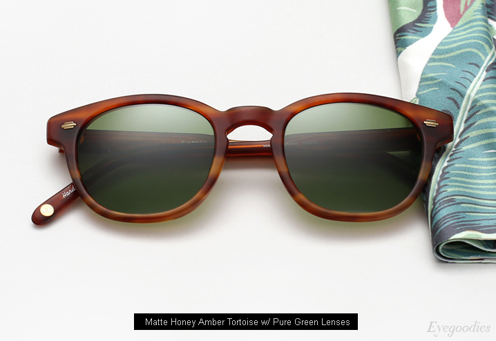 Garrett Leight Warren Sunglasses - Matte Honey Amber Tortoise