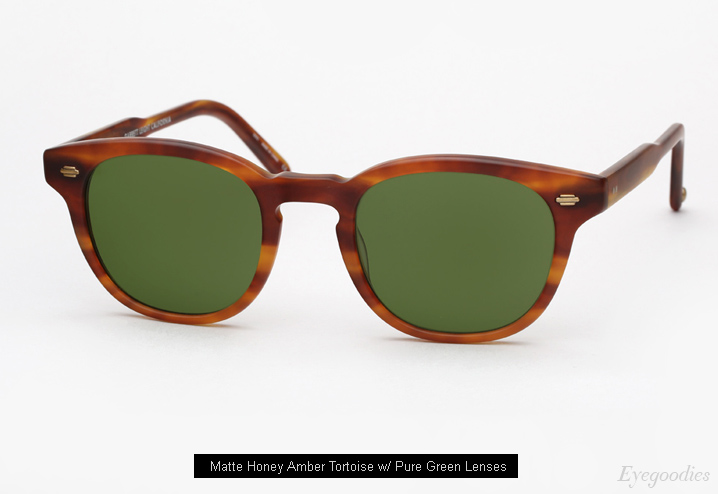 Garrett Leight Warren Sunglasses - Matte Honey Amber Tortoise