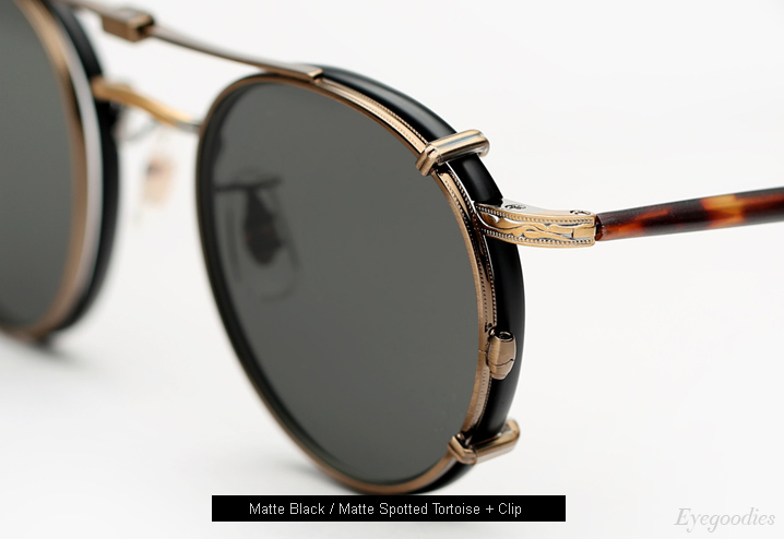 Garrett Leight Wilson Eyeglasses with Clip-On Lenses - Matte Black