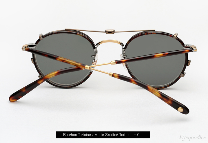 Garrett Leight Wilson Eyeglasses with Clip-On Lenses - Bourbon Tortoise