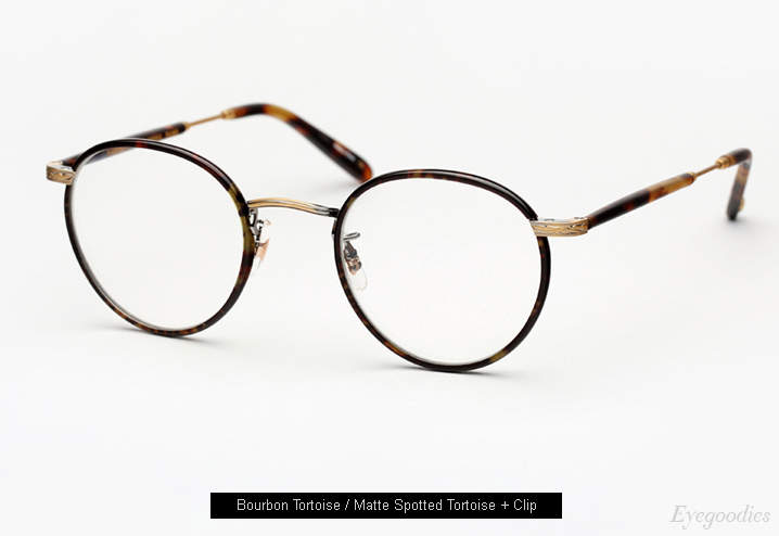 Garrett Leight Wilson Eyeglasses with Clip-On Lenses - Bourbon Tortoise