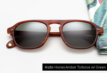 Garrett Leight Grayson sunglasses - Matte Honey Amber Tortoise