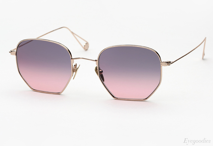 Garrett Leight X Mark McNairy, Liberty sunglasses - Gold w/ Pink Gradient