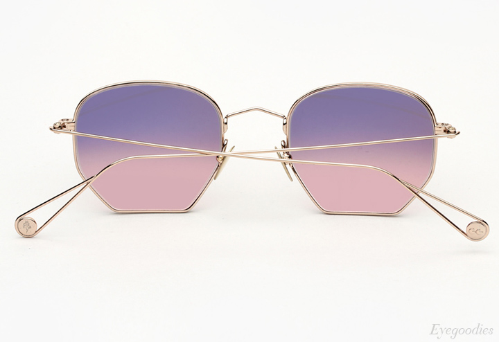 Garrett Leight X Mark McNairy, Liberty sunglasses - Gold w/ Pink Gradient