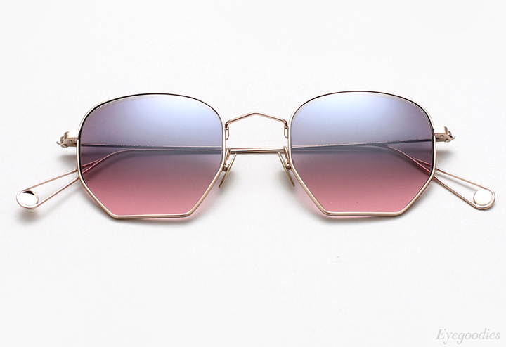 Garrett Leight X Mark McNairy, Liberty sunglasses - Gold w/ Pink Gradient