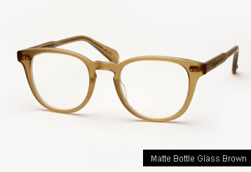 Garrett Leight Mckinley Eyeglasses - Matte Bottle Glass Brown