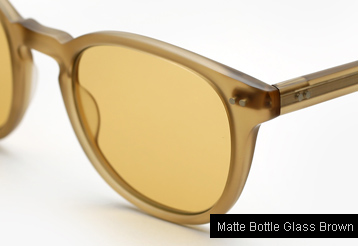Garrett Leight Mckinley Sunglasses - Matte Bottle Glass Brown