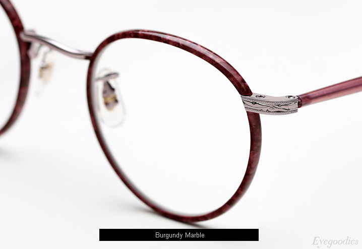 Garrett Leight Wilson eyeglasses - Burgundy Marble