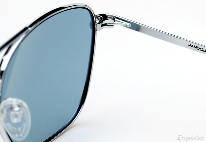 Randolph Engineering Aviator sunglasses - Bright Chrome with Blue Lenses