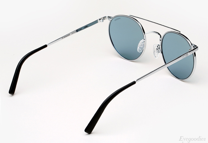 Randolph Engineering P3 Shadow sunglasses - Bright Chrome with Blue Lenses