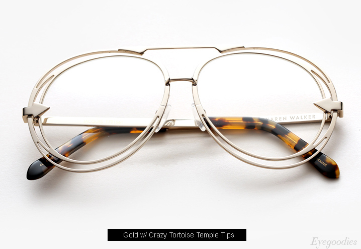 Karen Walker Jacques eyeglasses - Gold