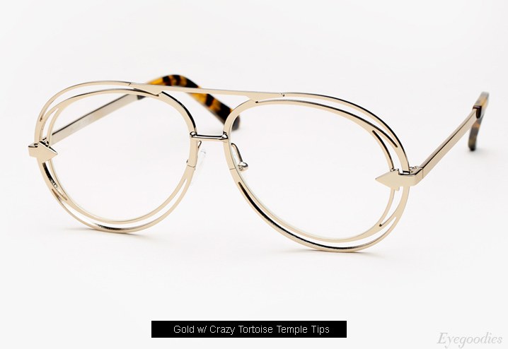 Karen Walker Jacques eyeglasses - Gold