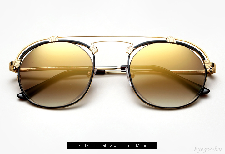 Spektre Coral sunglasses - Gold / Black with Gold Gradient Mirror