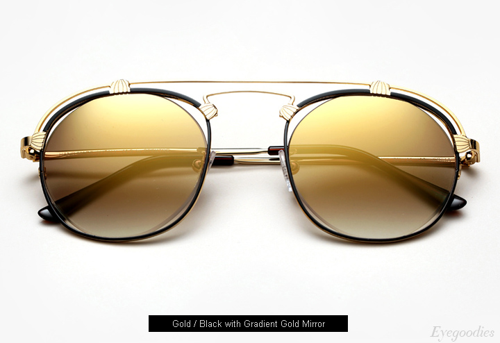Spektre Coral sunglasses - Gold / Black with Gold Gradient Mirror