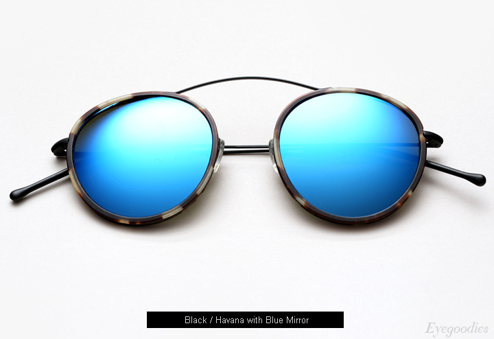 Spektre Met-Ro 2 sunglasses - Black / Havana w/ Blue Mirror