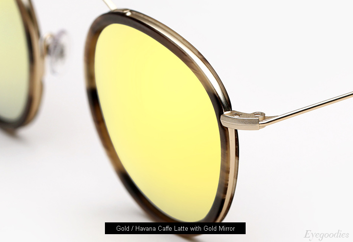 Spektre Met-Ro 2 sunglasses - Gold / Havana Caffe Latte w/ Gold Mirror