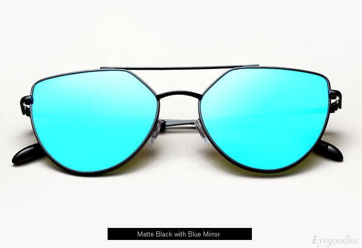 Spektre Off Shore Doppio sunglasses - Matte Black w/ Blue Mirror