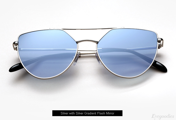 Spektre Off Shore Doppio sunglasses - Silver with Silver Gradient Flash Mirror Lenses