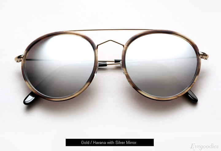 Spektre Vanni sunglasses - Gold / Havana with Silver Mirror