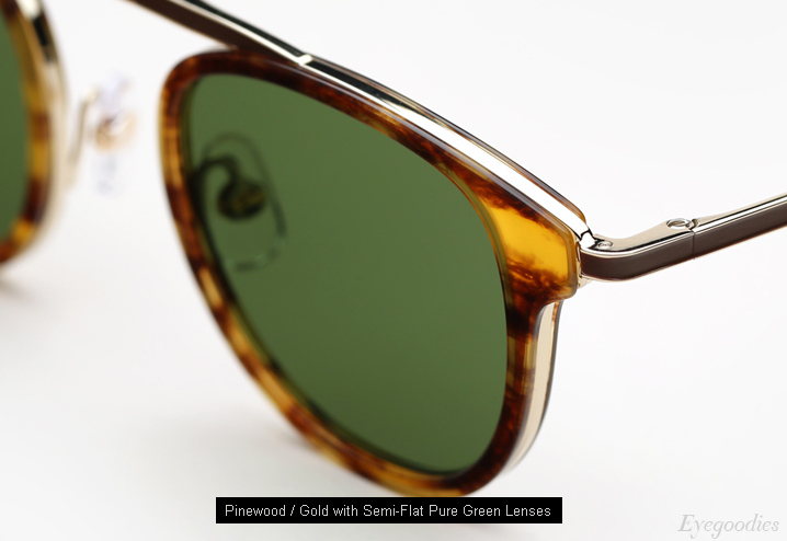 Garrett Leight Van Buren Combo sunglases - Pinewood