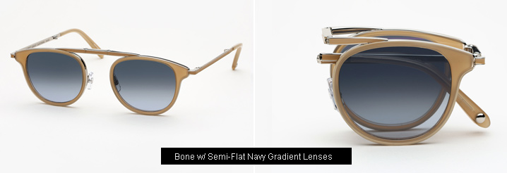 Garrett Leight Van Buren Combo sunglasses - Bone