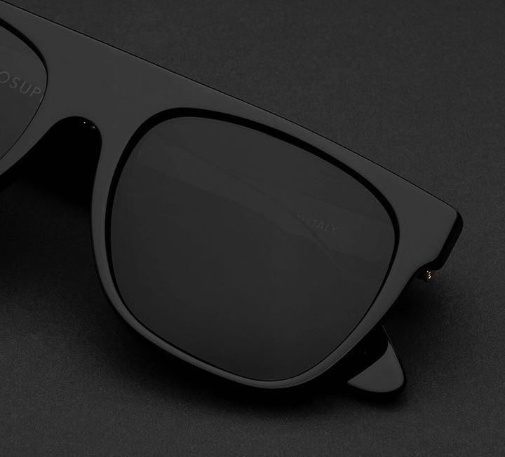 Super Flat Top Black Sunglasses