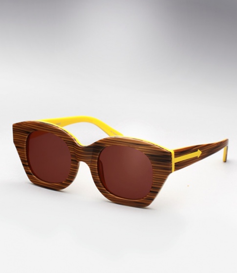 Karen Walker Soul Club - Wood/Yellow