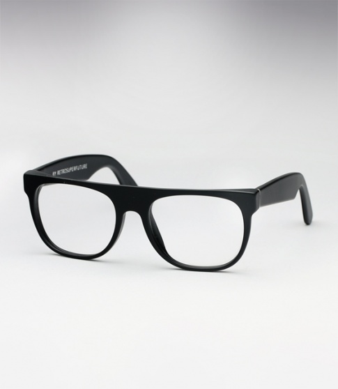 flat black eyeglasses